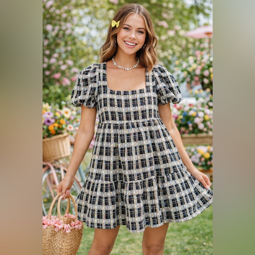 NWT English Factory Anthropologie Brooklyn Tweed Babydoll Dress XS